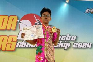 Dzulfikar Rizki Aditya Siswa SMP MUTUAL Juara Wushu Tingkat Nasional